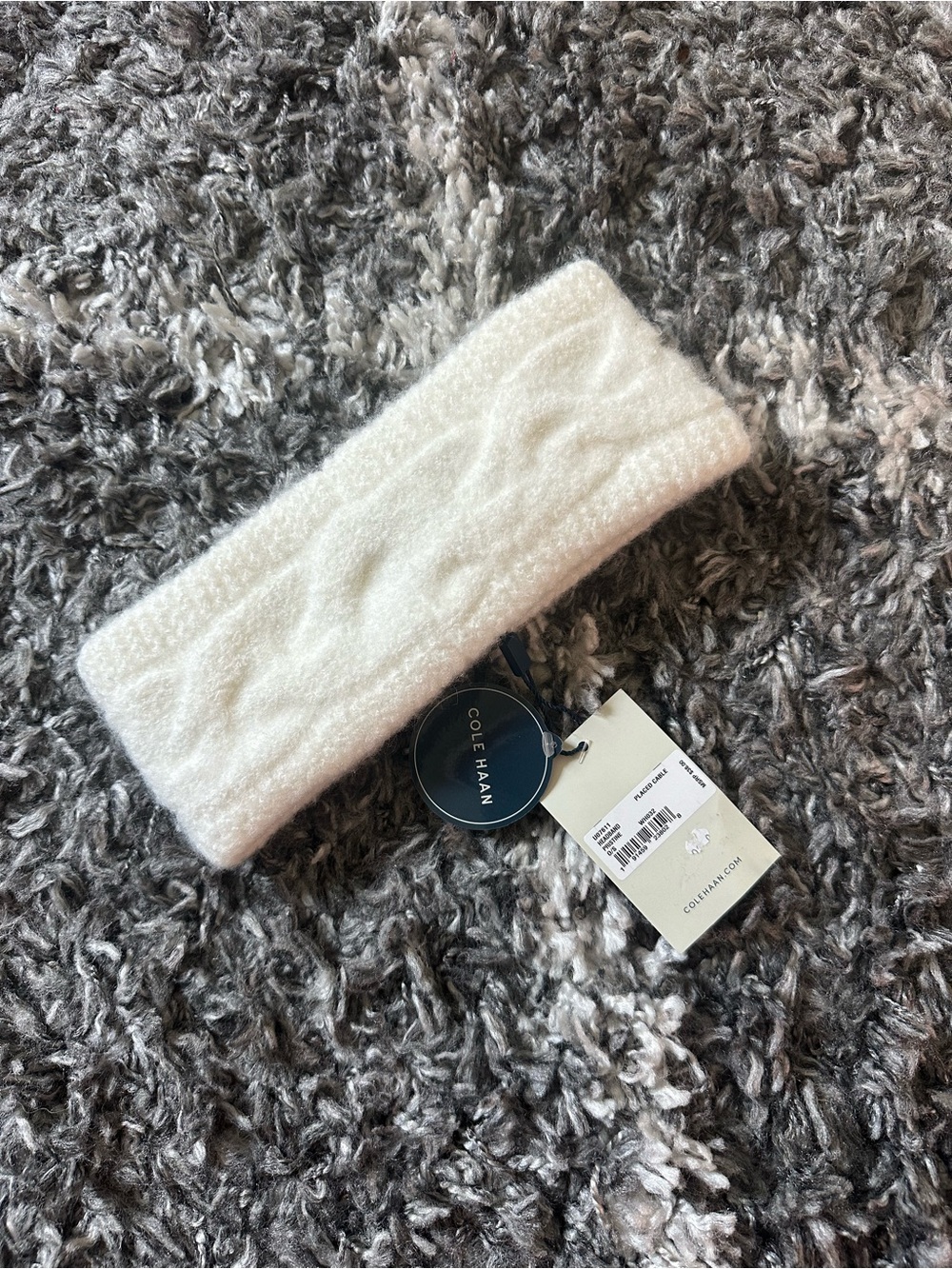 Cole Haan Cream Cable Knit Headband